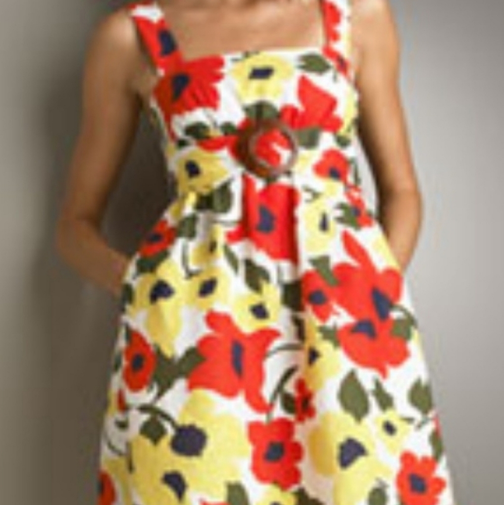 Shoshanna floral linen silk blend dress sz 10